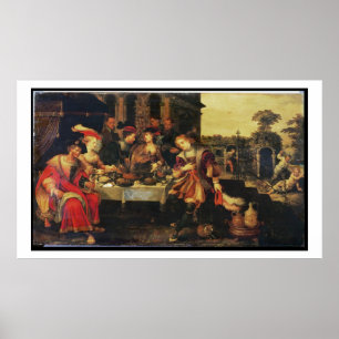 Lazarus am Tisch des reichen Mannes, 1618 (Öl auf Poster