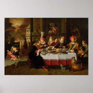 Lazarus und die Tabelle des reichen Mannes Poster