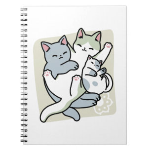 Laze Furdays - Niedliche Lazy Cats Design Notizblock