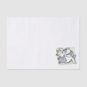 Laze Furdays - Niedliche Lazy Cats Design Seidenpapier
