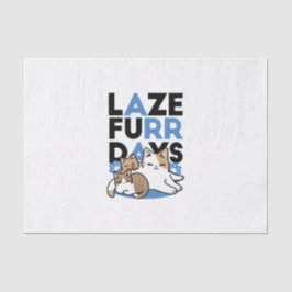 Laze Furdays - Niedliche Lazy Cats Design Seidenpapier