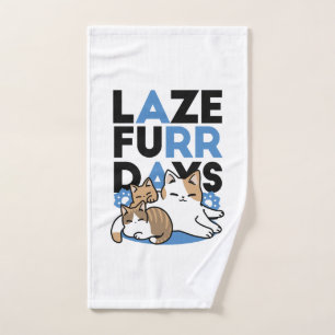 Laze Furr Days - Cute Lazy Cats Design