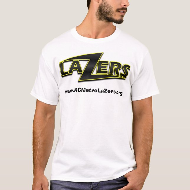 LaZer Logo-weißer Hintergrund, T-Shirt (Vorderseite)