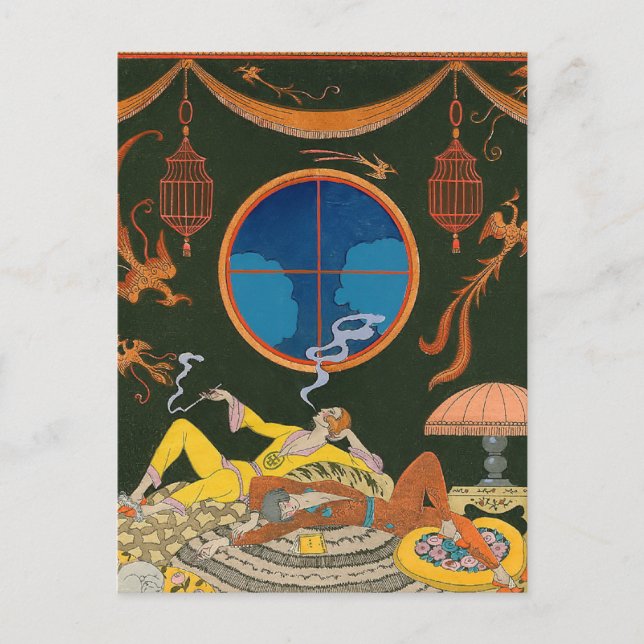 Lazität von George Barbier Postkarte (Vorderseite)