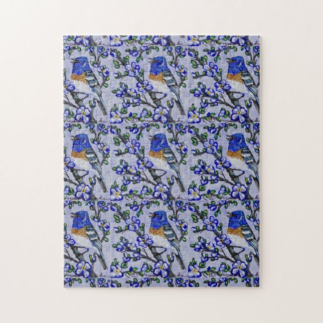 Lazuli Bunting Puzzle (Vertikal)