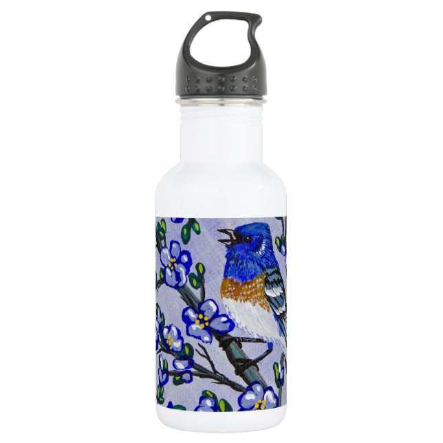 Lazuli Bunting Trinkflasche (Vorderseite)