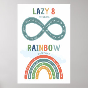 Lazy 8 und Rainbow Breathing Classroom Poster