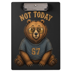 Lazy Bear 'Nicht heute' 67 Grafik Laptop Hülle - H Klemmbrett