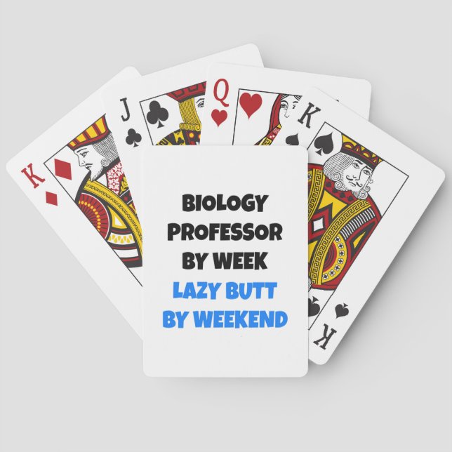 Lazy Biology Professor Joke Spielkarten (Rückseite)