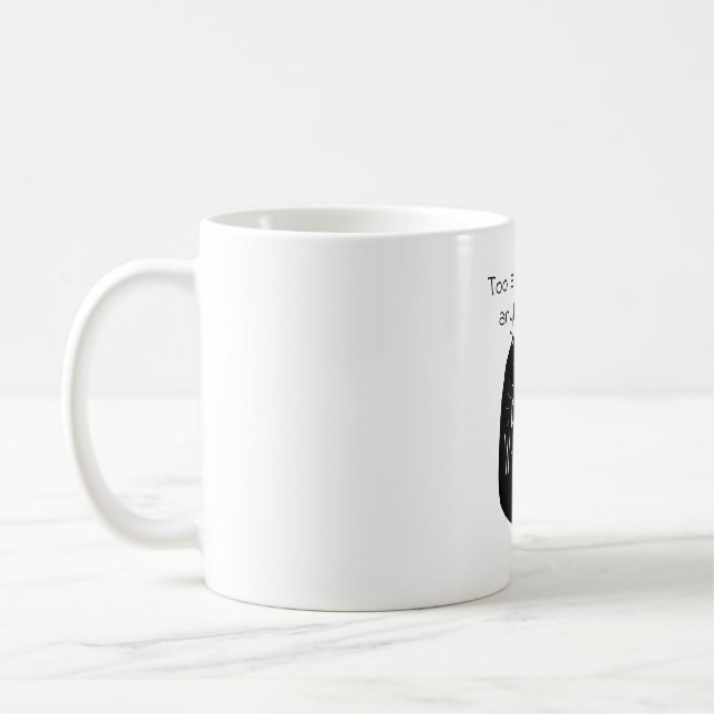 Lazy black cat Mug Kaffeetasse (Links)