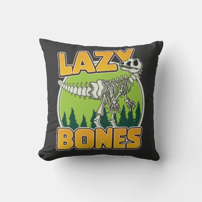 Lazy Bones Cartoon Logo Kissen (Vorderseite)