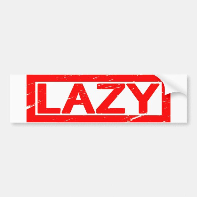 Lazy Briefmarke Autoaufkleber (Vorne)