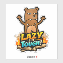 🦥🔥 "Lazy But Tough" Sloth Sticker 🛹💪