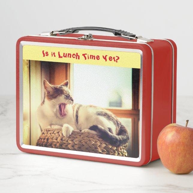 Lazy Cat Feline Metal Lunch Box (Beispiel)