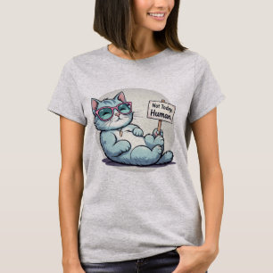 Lazy Cat heute nicht lustig entspannt Kitty T-Shir T-Shirt