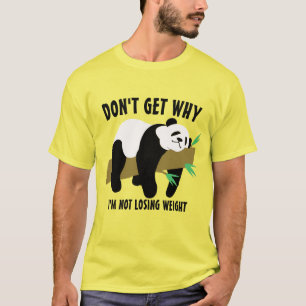 Lazy Couch Potato Funny Panda Weight Loss Meme T-Shirt