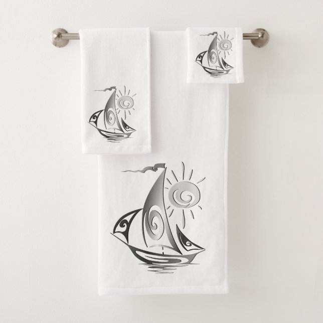 Lazy Day Sailing Badhandtuch Set (Insitu)