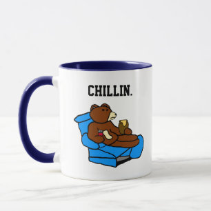 Lazy Easy Chair Bär, Funny Chillin’ Vater Cartoon Tasse