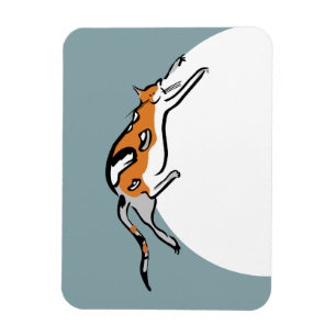 Lazy Fat Tricolor Funny Cat Magnet