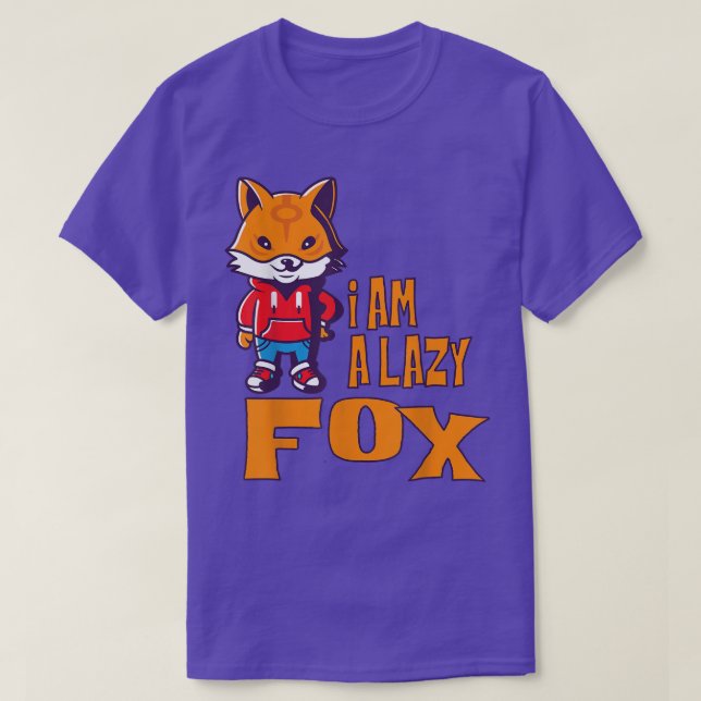 Lazy Fo, faul, Kinder Damen, Spaß T-Shirt (Design vorne)