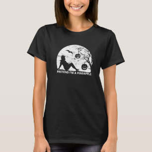 Lazy Halloween Kostüm Shirt vortäuschen im Ananas