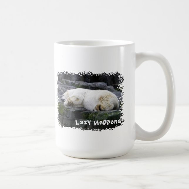 Lazy Happens Polar Bear Kaffeetasse (Rechts)