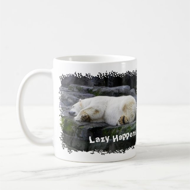 Lazy Happens Polar Bear Kaffeetasse (Links)