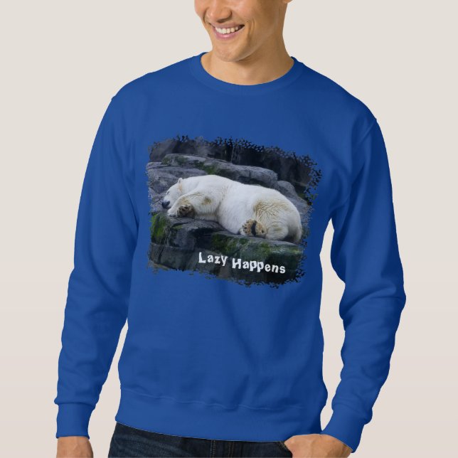 Lazy Happens Polar Bear Sweatshirt (Vorderseite)