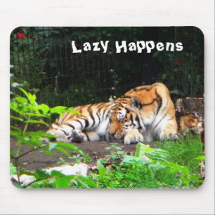 Lazy Happens Siberian Tiger Mousepad