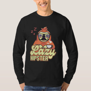 Lazy Hipster Sloth Mustache Freethinker Urban Styl T-Shirt