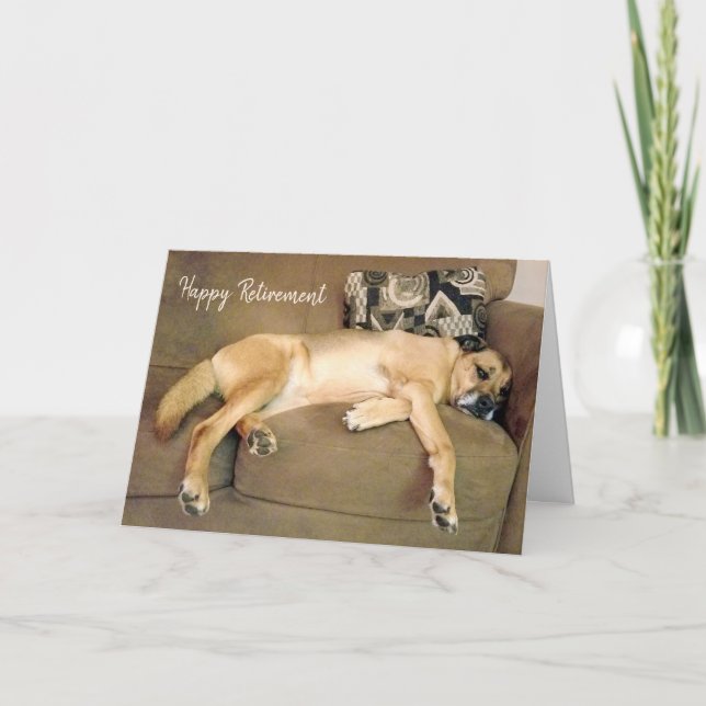 Lazy Hound Hund für Rentenkarte Karte (Vorderseite)