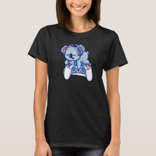 Lazy Koala Gamer Video Gaming Cute Animal Bear Gam T-Shirt