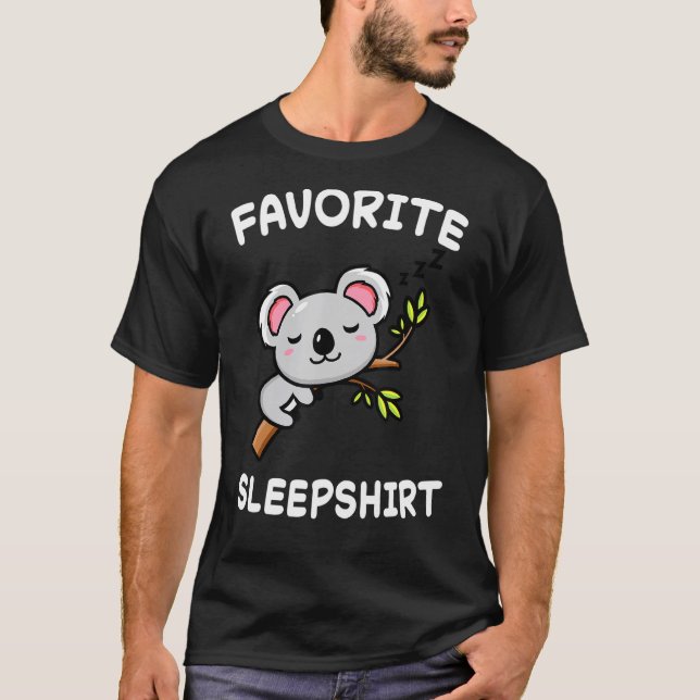 Lazy Koala Koalas Bears Nickerchen Schlafen Pajama T-Shirt (Vorderseite)