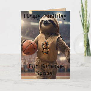 "Lazy Layups : A Sloth’s Game" Carte d’anniversair