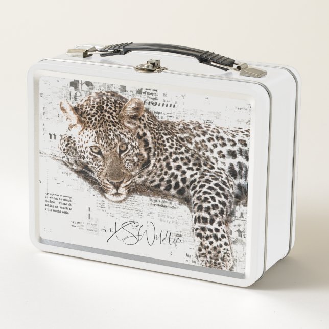 LAZY Leopard Lunch Box (Vorderseite)
