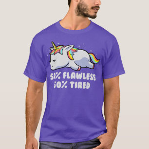 Lazy Niedlich Unicorn Geschenk (1) T-Shirt