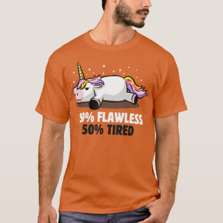 Lazy Niedlich Unicorn Geschenk (2) T-Shirt