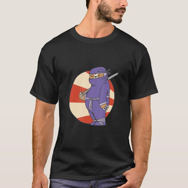 Lazy Ninja Slots  Gambling Slot Machine T-Shirt (Vorderseite)