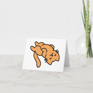 Lazy Orange Cat BLANK Karte