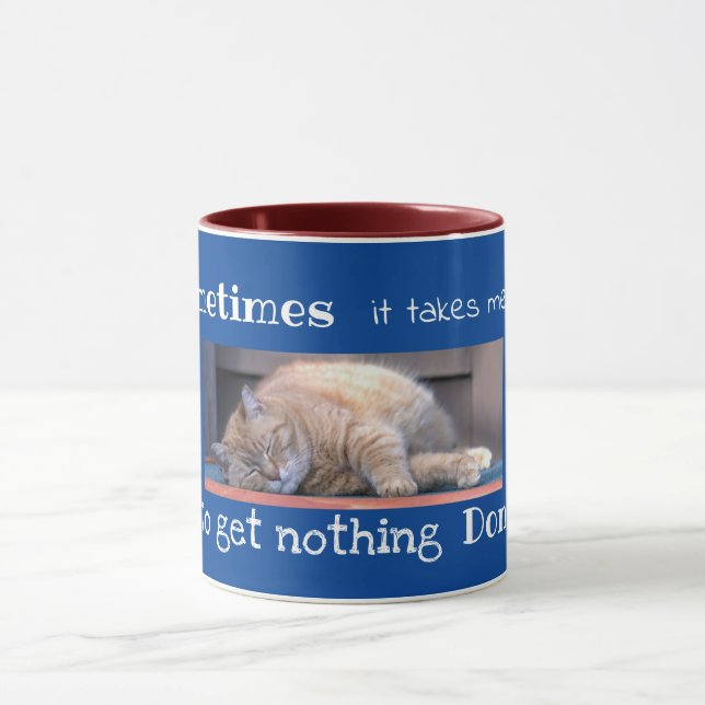Lazy Orange Tabby Chat Mug (Centre)