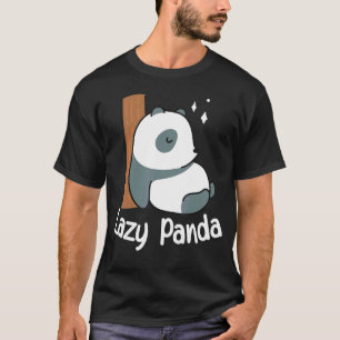 Lazy Panda Bamboo Niedlich Panda bear Animal T-Shirt