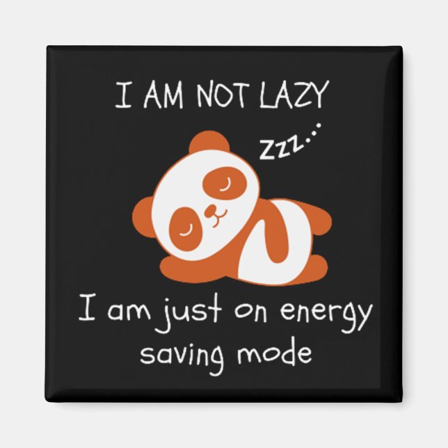 Lazy Panda Funny Magnet (Vorne)