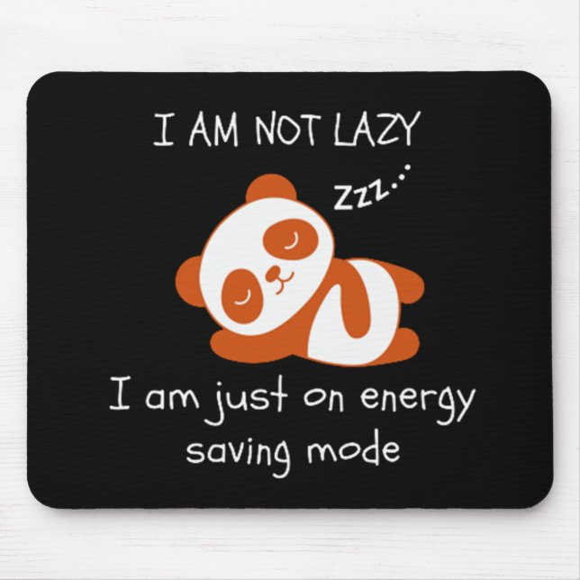 Lazy Panda Funny Mousepad (Vorne)
