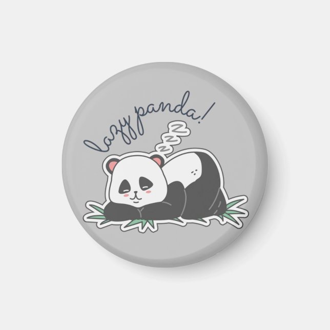 Lazy Panda Magnet (Vorne)