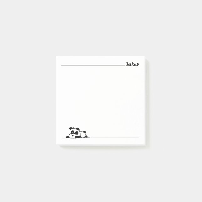 Lazy Panda Post-it Klebezettel (Vorderseite)