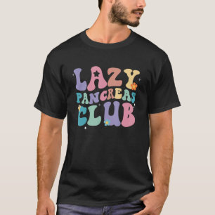 Lazy Pankreas Club T1D Retro Diabetes Aware T-Shirt