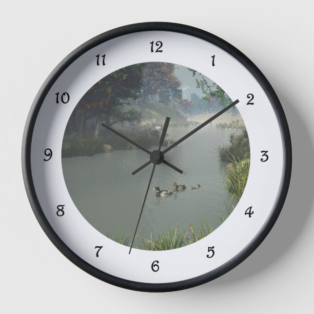 Lazy River Round Clock Uhr (Vorderseite)
