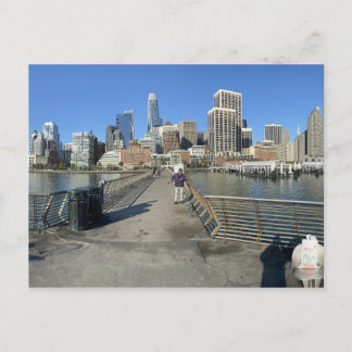 Lazy San Francisco Sonntag Morgen Embarcadero Feiertagspostkarte