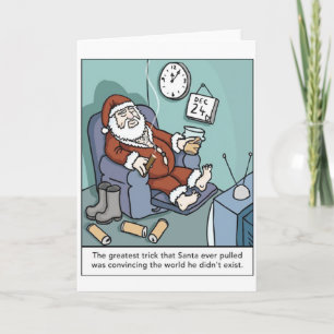 Lazy Santa Greeting Card Feiertagskarte
