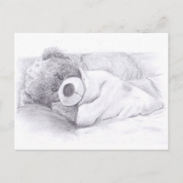 Lazy, schläfriger Teddybär Postkarte